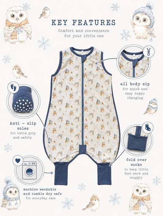 Owls - Toddler Sleeping Suit 1.0 TOG