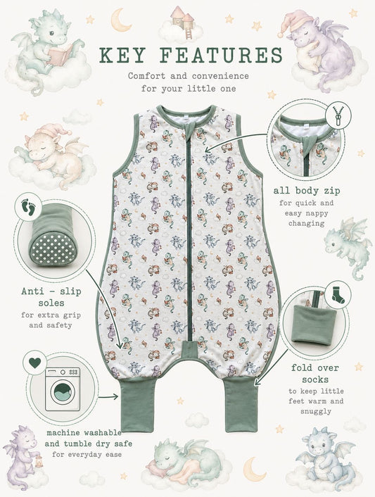 Dragons - Toddler Sleeping Suit 1.0 TOG