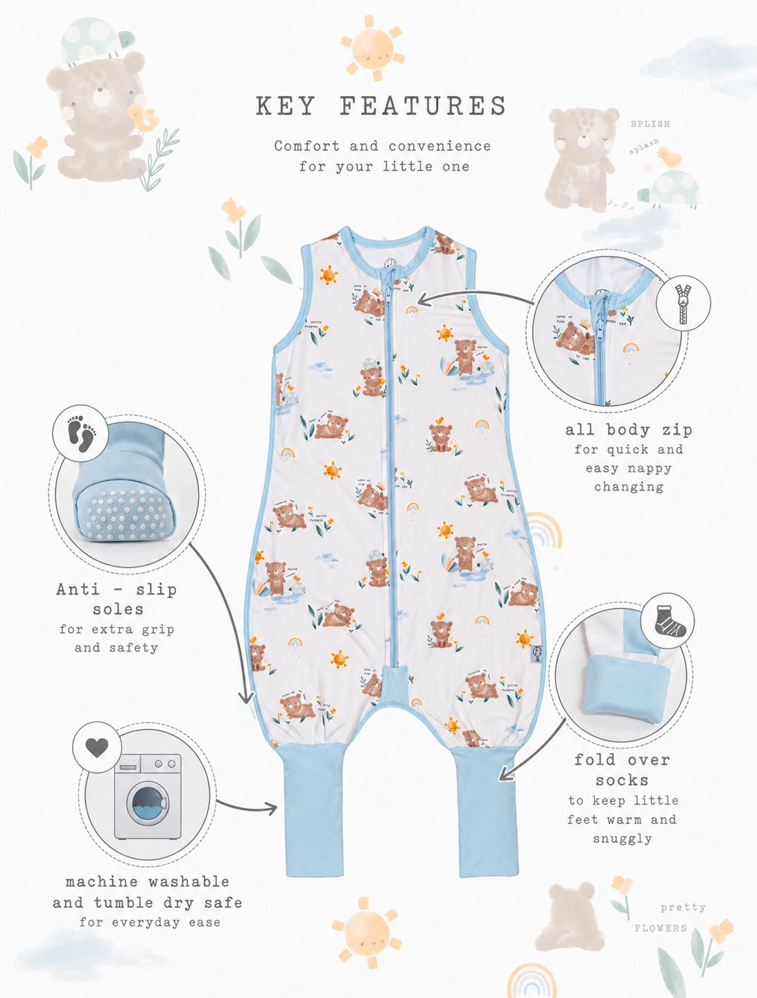 Teddy - Toddler Sleeping Suit 1.0 TOG