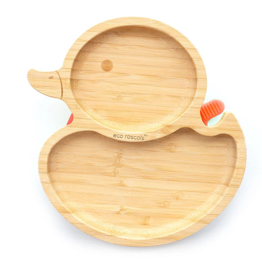 Bamboo Duck Suction Plate - Two Sections image 0