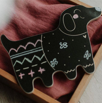 Dog, Animal Shaped Chalk Board / with Chalk image 2